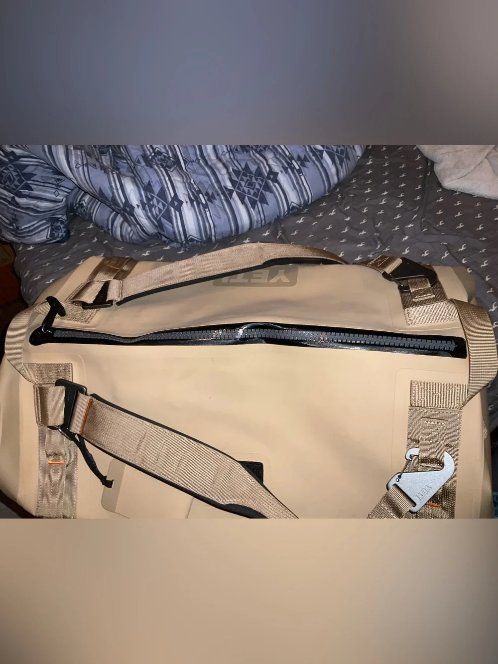 Yeti Men's Tan Duffel with Black Trim